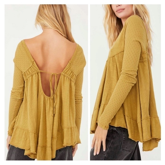 FREE PEOPLE Sundae Long Sleeve Tee - Picture 1 of 6